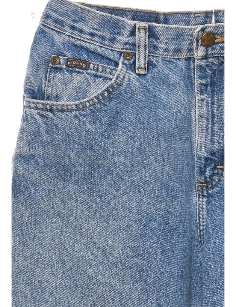 High Waist Stone Wash Lee Tapered Jeans - W28 L29