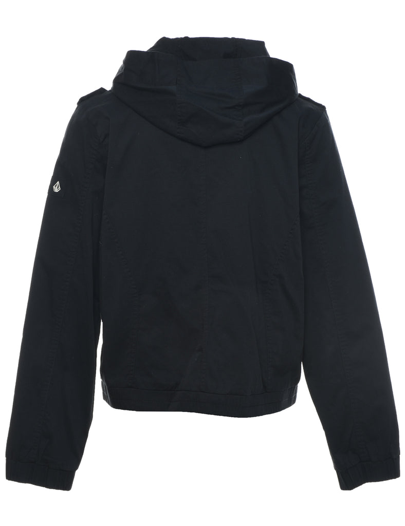 Hooded Black Jacket - M