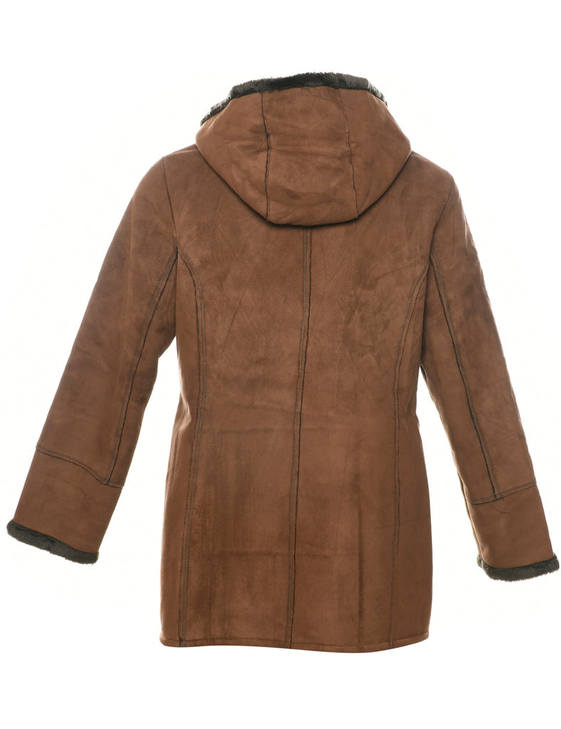 Hooded Brown Coat - S