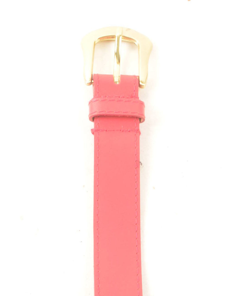 Hot Pink Leather Belt - L