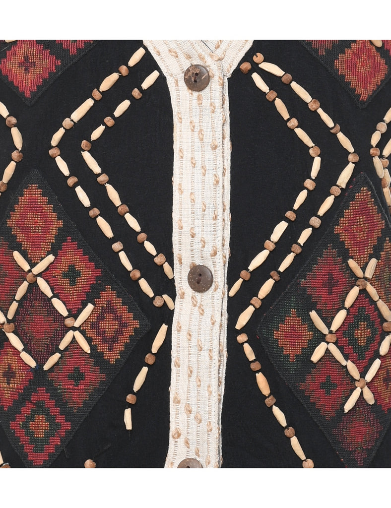 Ikat Pattern Waistcoat - S