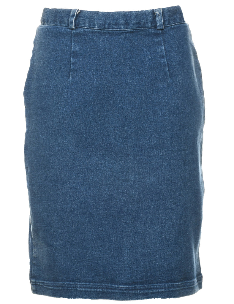 Indigo Denim A-line Skirt - S