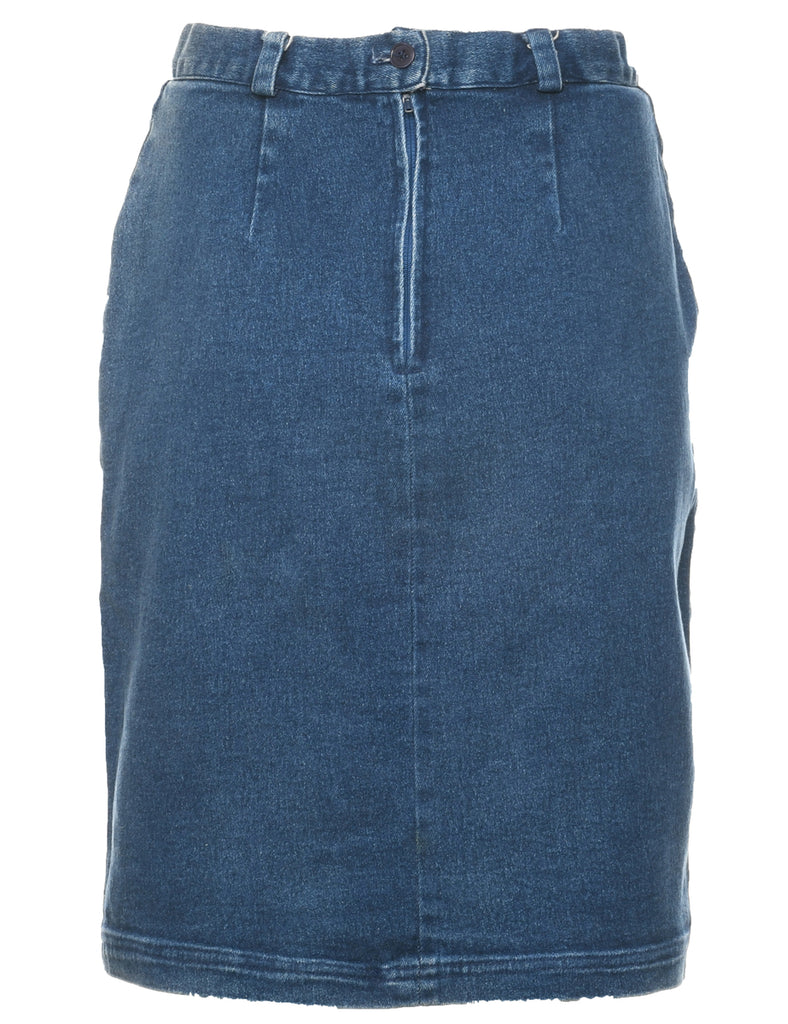 Indigo Denim A-line Skirt - S