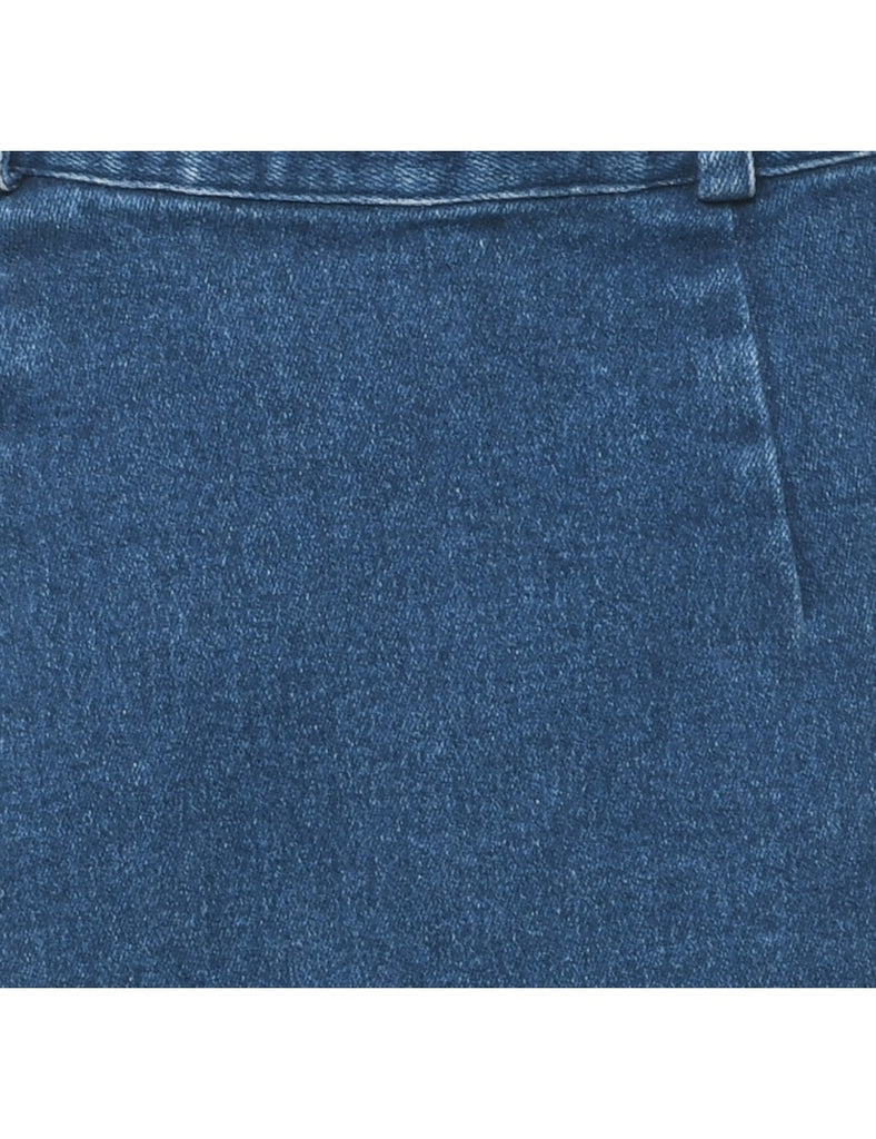 Indigo Denim A-line Skirt - S