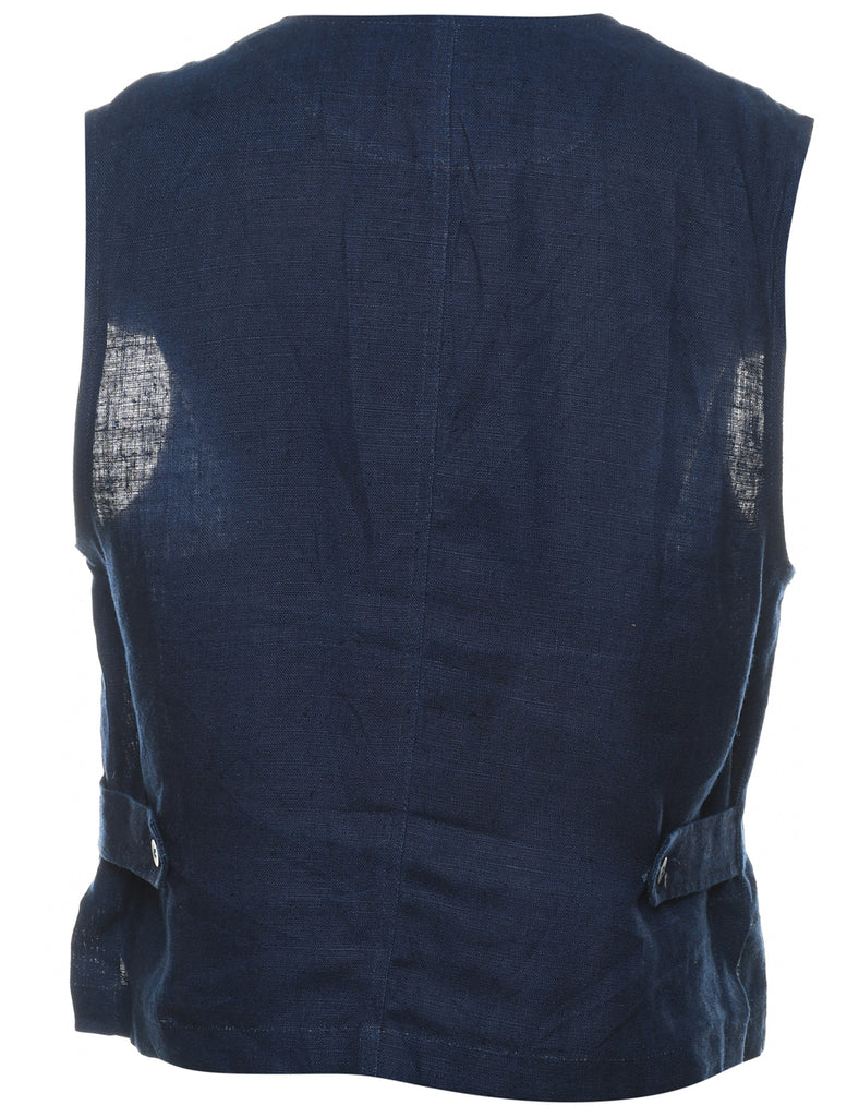 Indigo Denim Jacket Vest - M