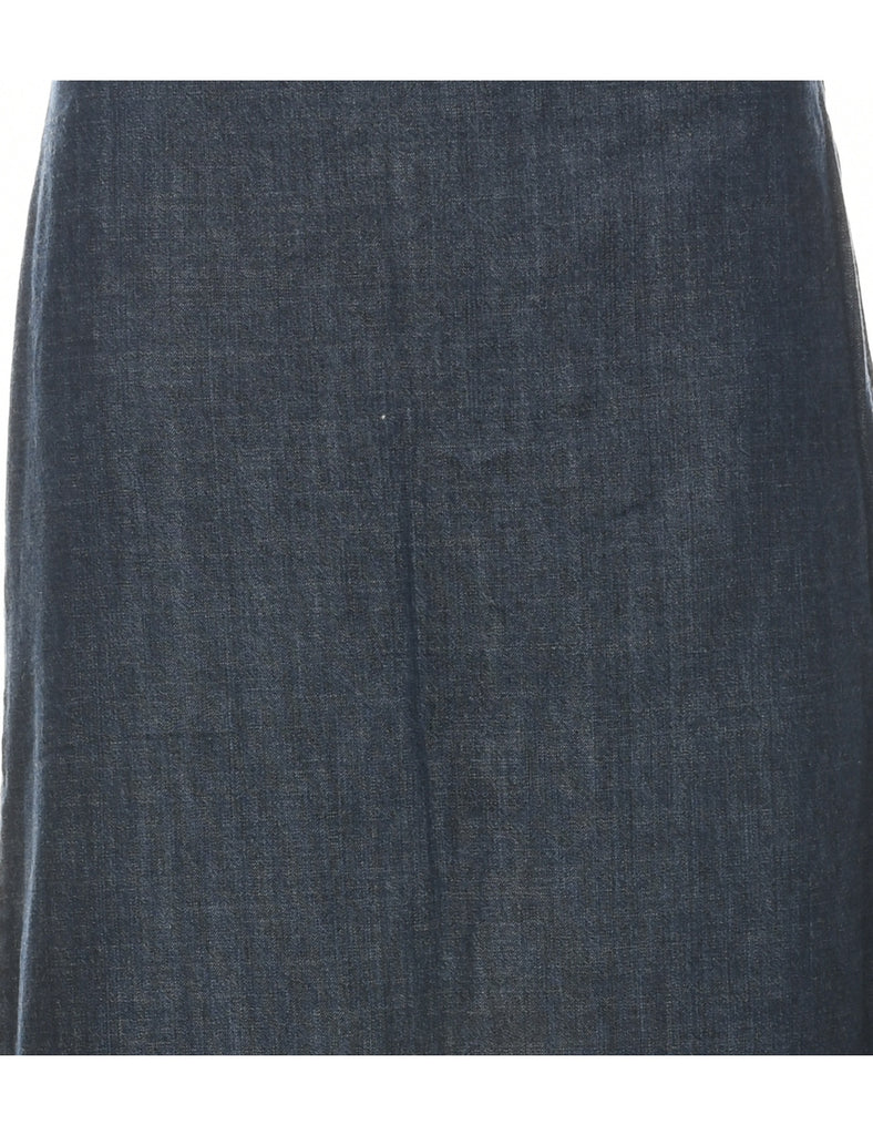 Indigo Denim Midi Skirt - M