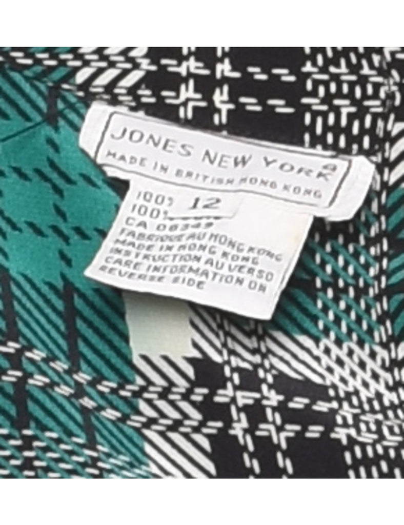 Jones New York Checked Blouse - L