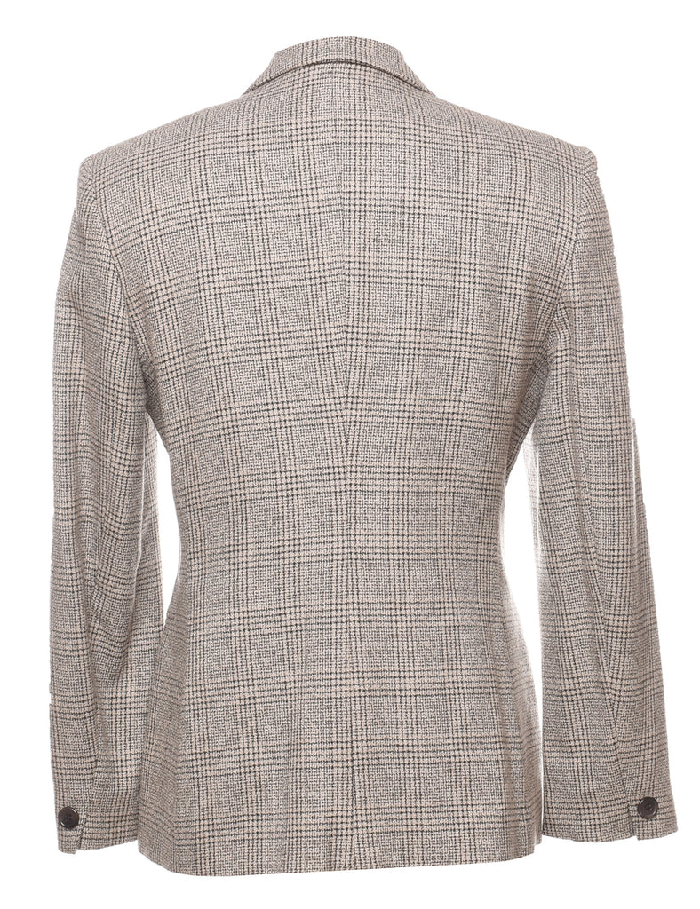 Jones New York Checked Grey Blazer - S