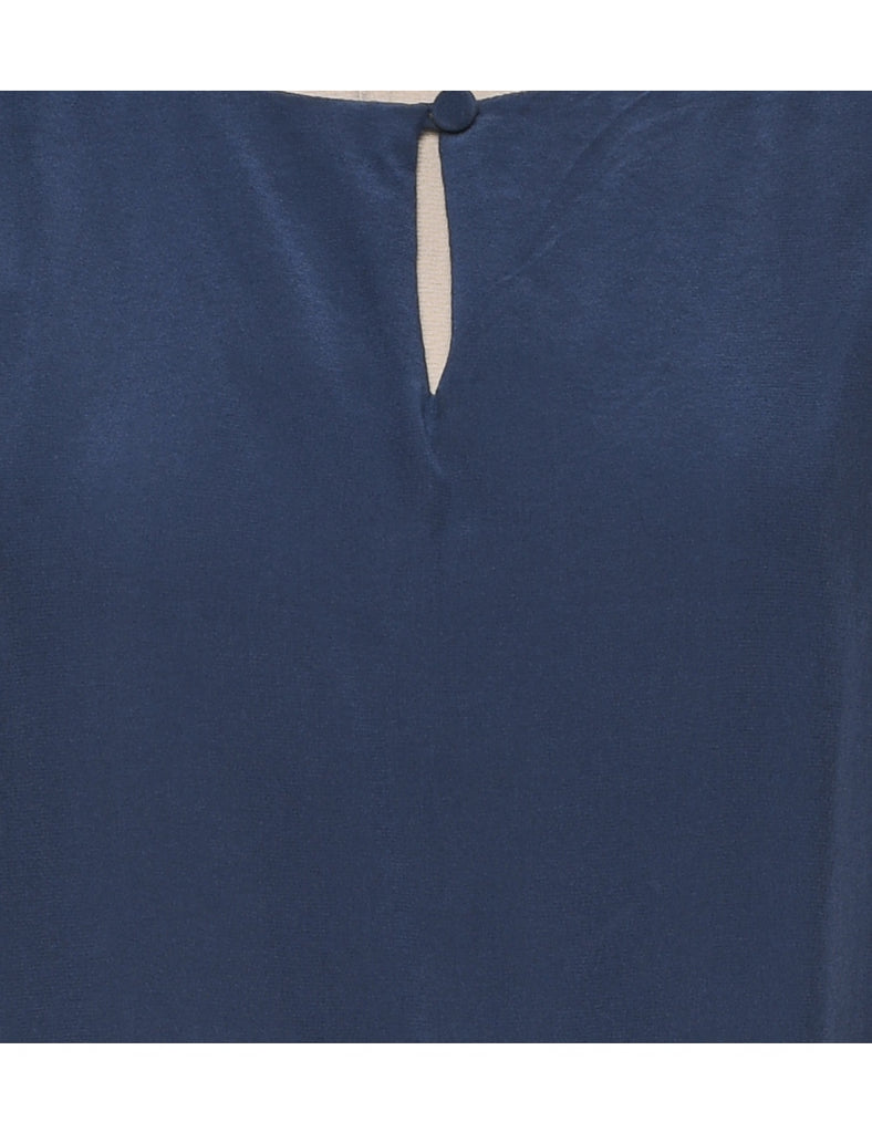 Jones New York Navy Silk Top - M