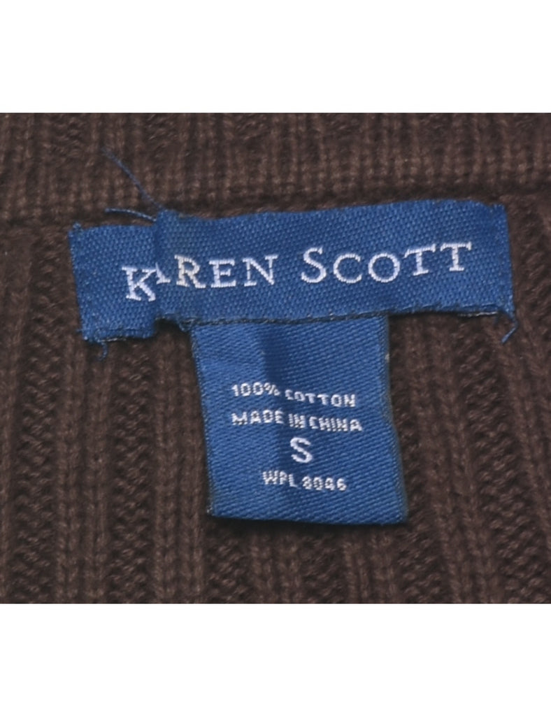 Karen Scott Cable Knit Jumper - S