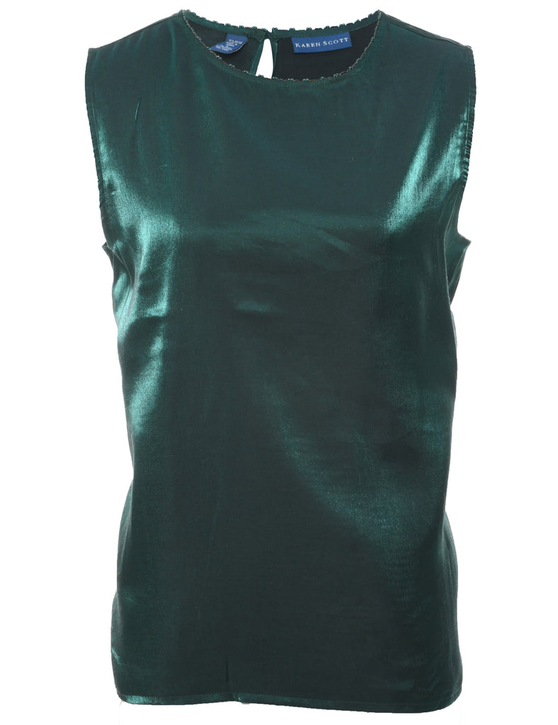 Karen Scott Dark Green Top - L