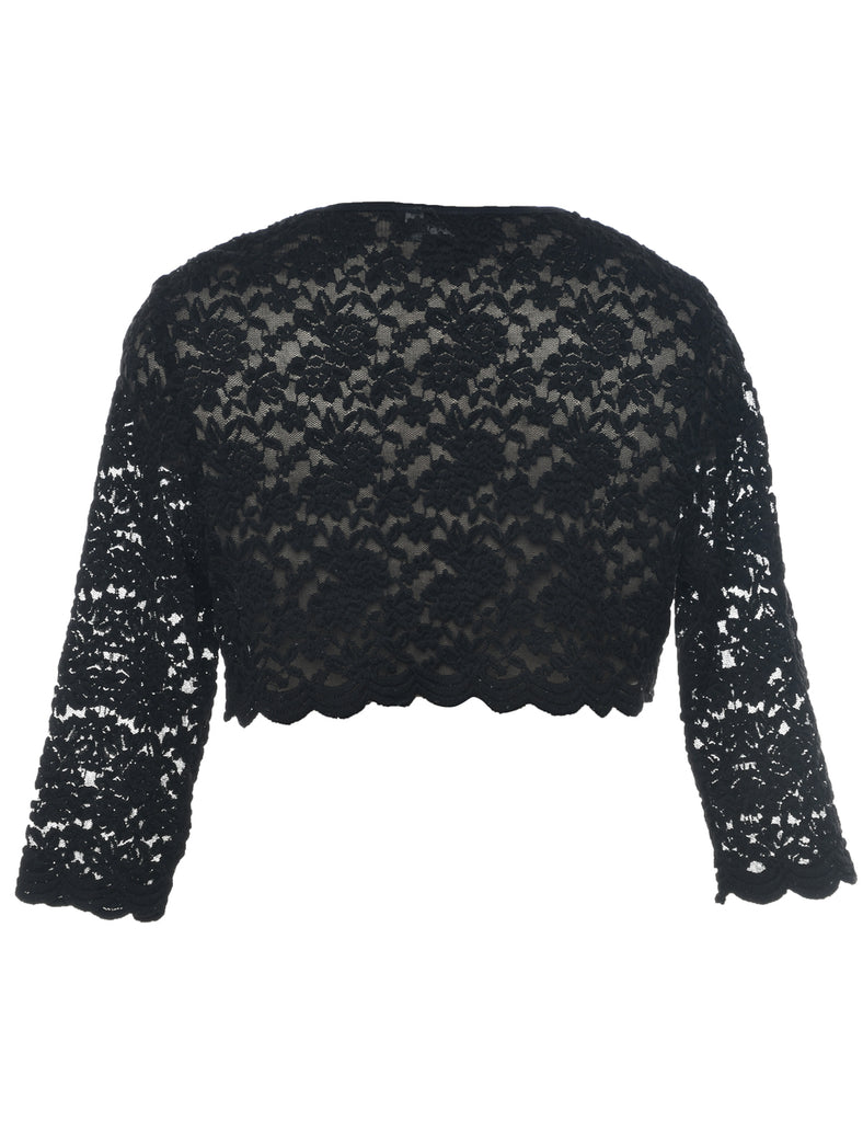 Lace Floral Pattern Jacket - L