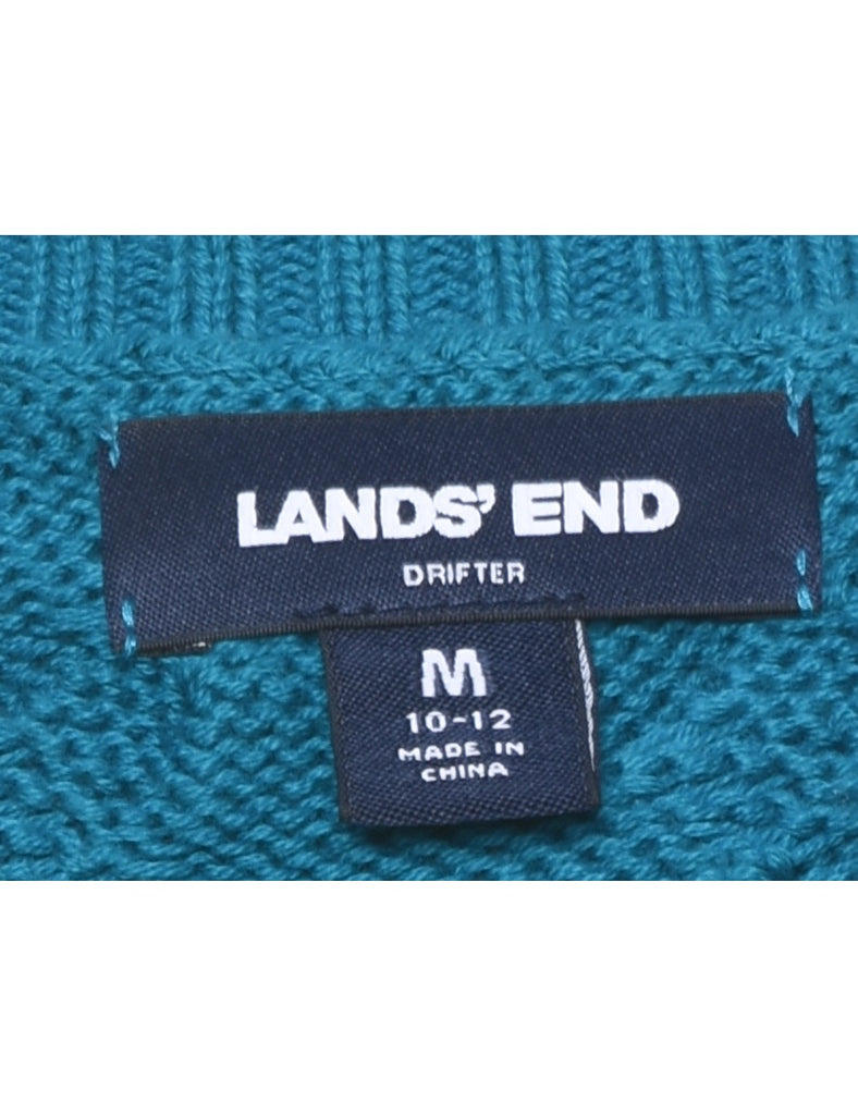 Land's End Cable Knit Jumper - M