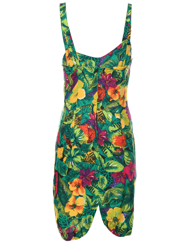 Leafy Print Dress - S