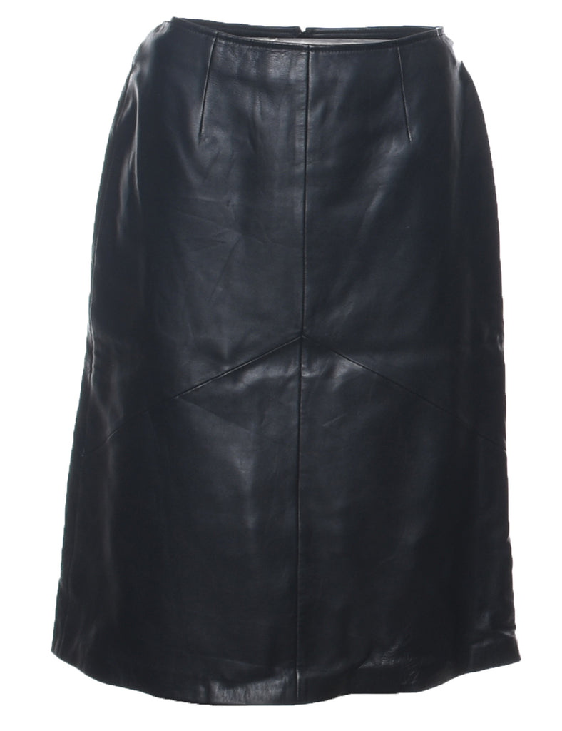 Leather A-line Skirt - S