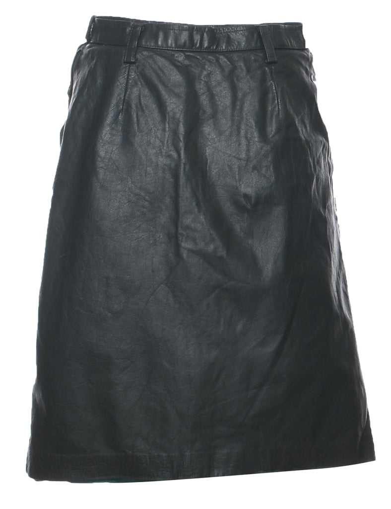 Leather A-line Skirt - S