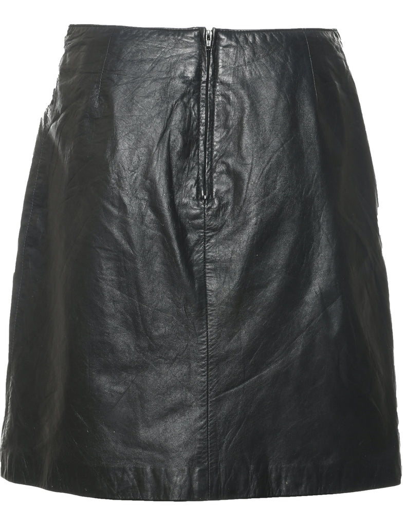 Leather A-line Skirt - S