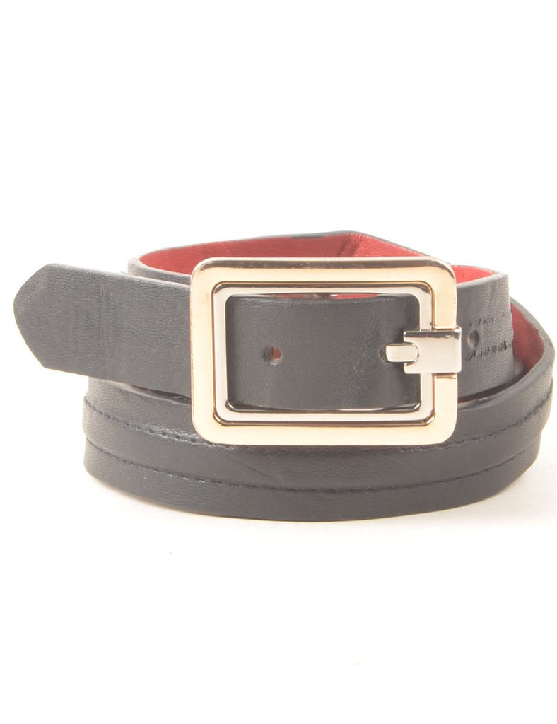 Leather Black Belt - M