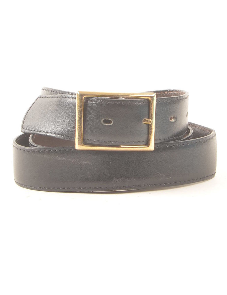 Leather Black Belt - M