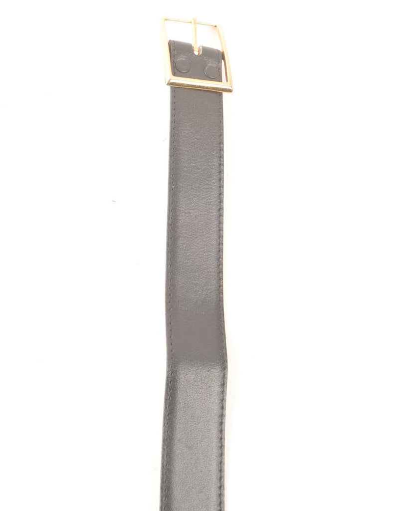 Leather Black Belt - M