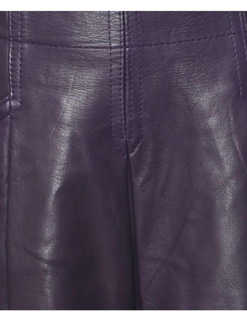 Leather Maxi Skirt - L