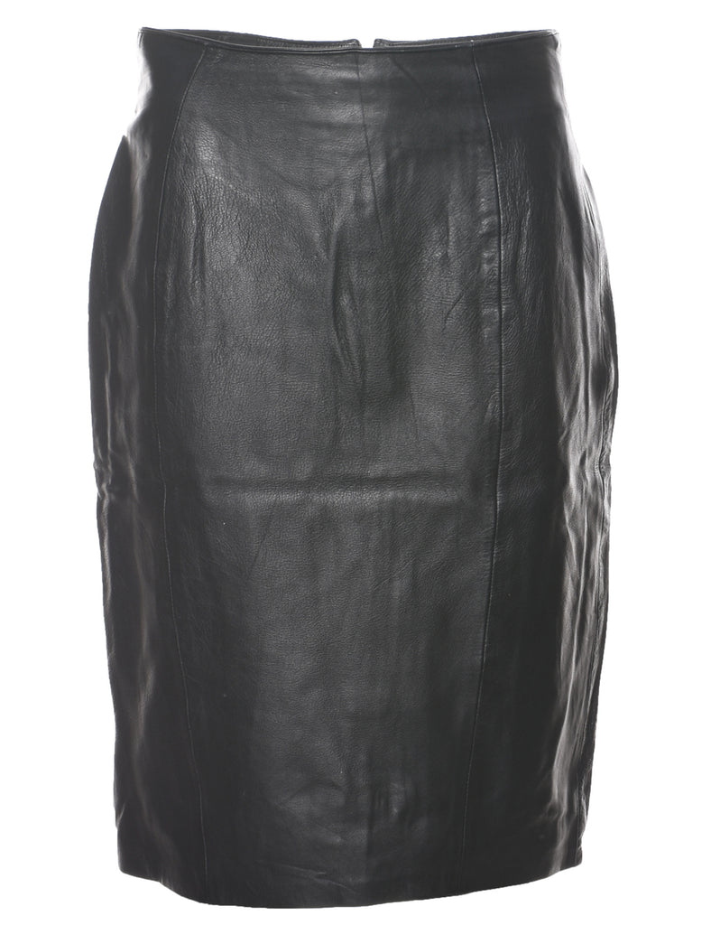 Leather Pencil Skirt - M