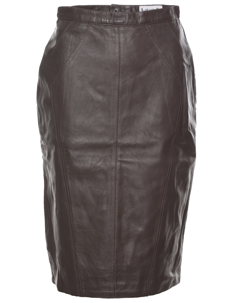 Leather Pencil Skirt - S