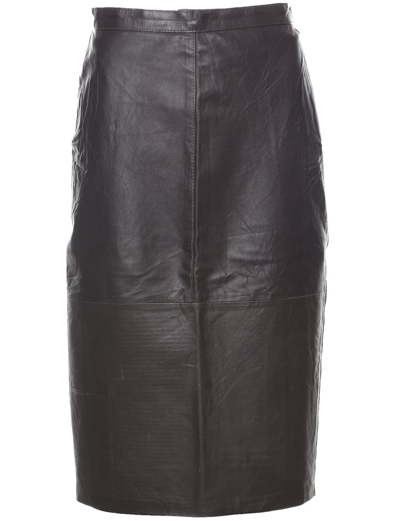 Leather Pencil Skirt - S