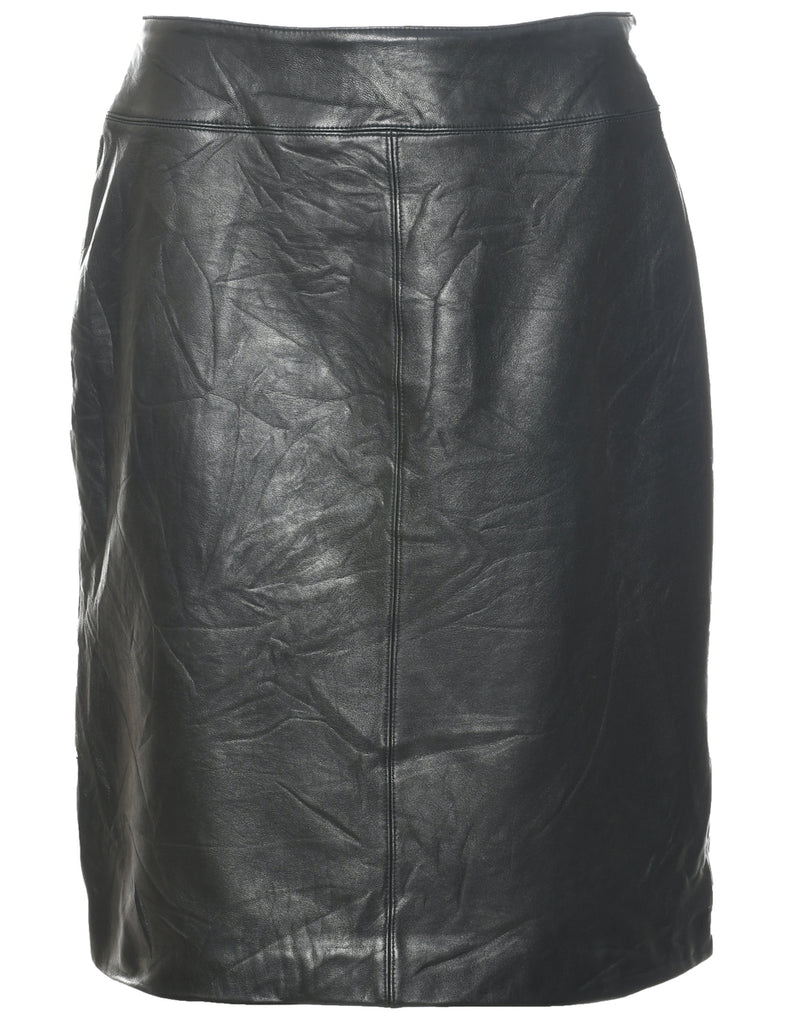 Leather Pencil Skirt - M