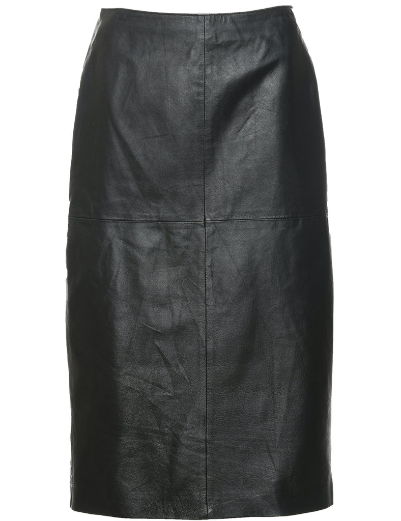 Leather Pencil Skirt - M