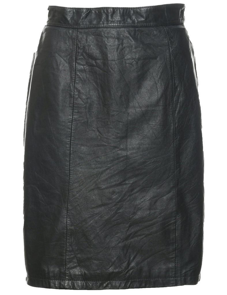 Leather Pencil Skirt - M