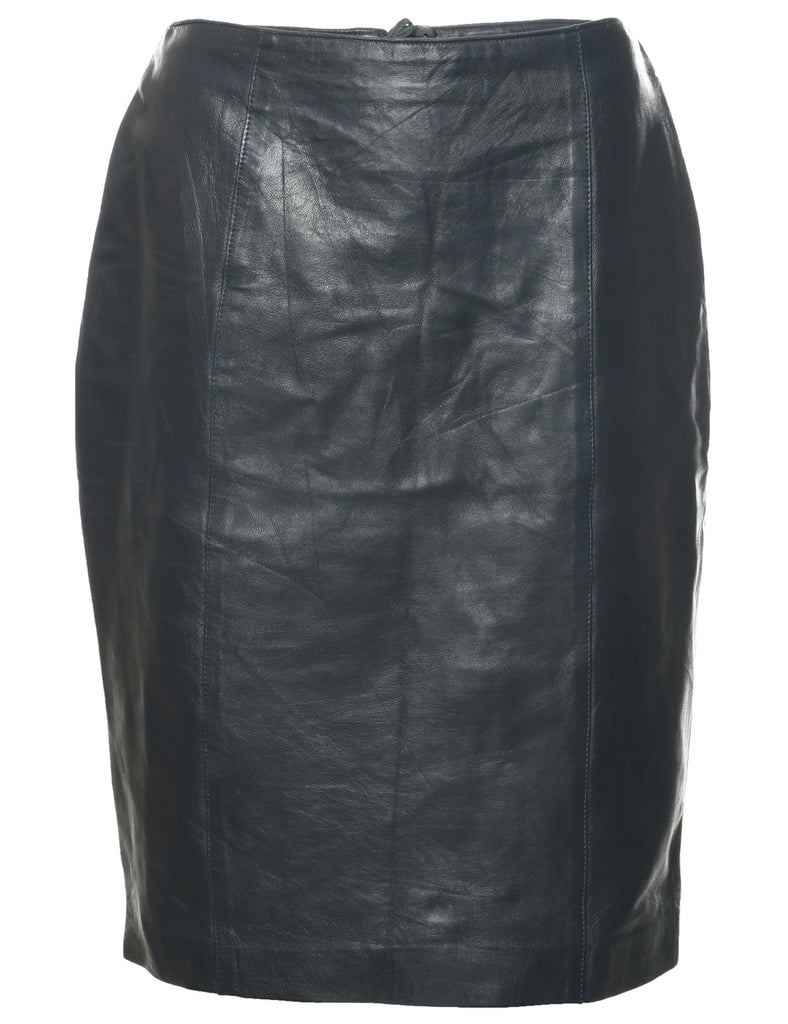 Leather Pencil Skirt - M