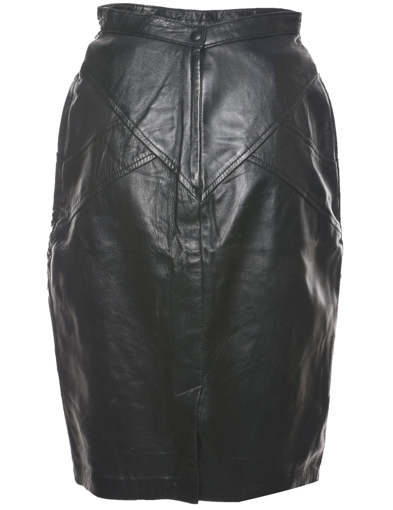 Leather Pencil Skirt - S