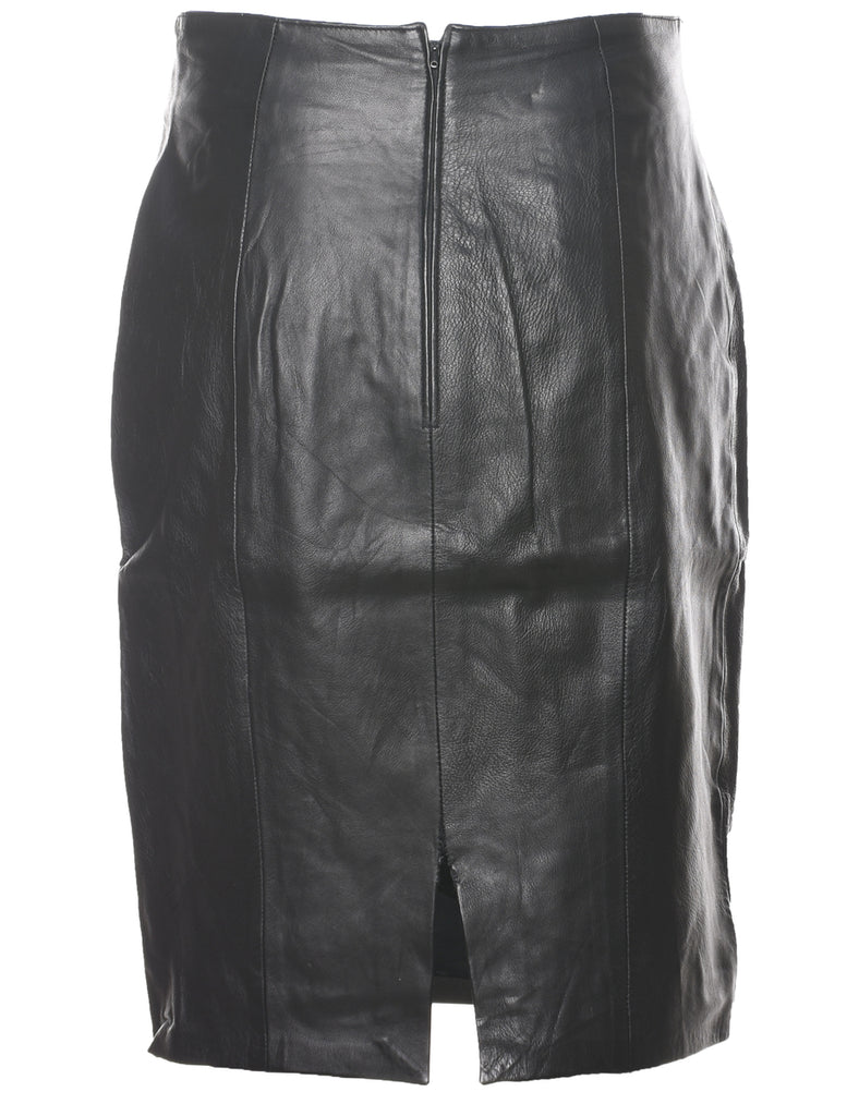 Leather Pencil Skirt - M