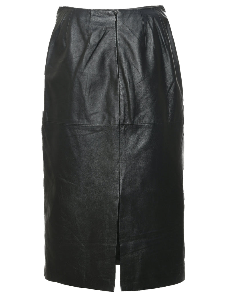 Leather Pencil Skirt - M