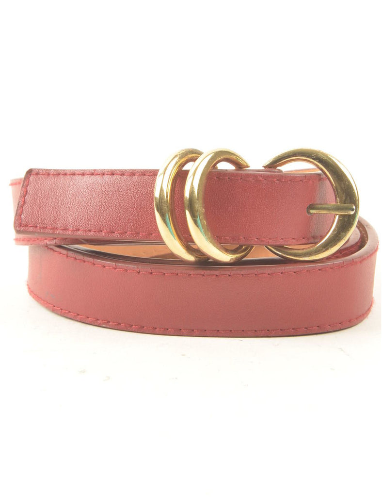 Leather Red Belt - M