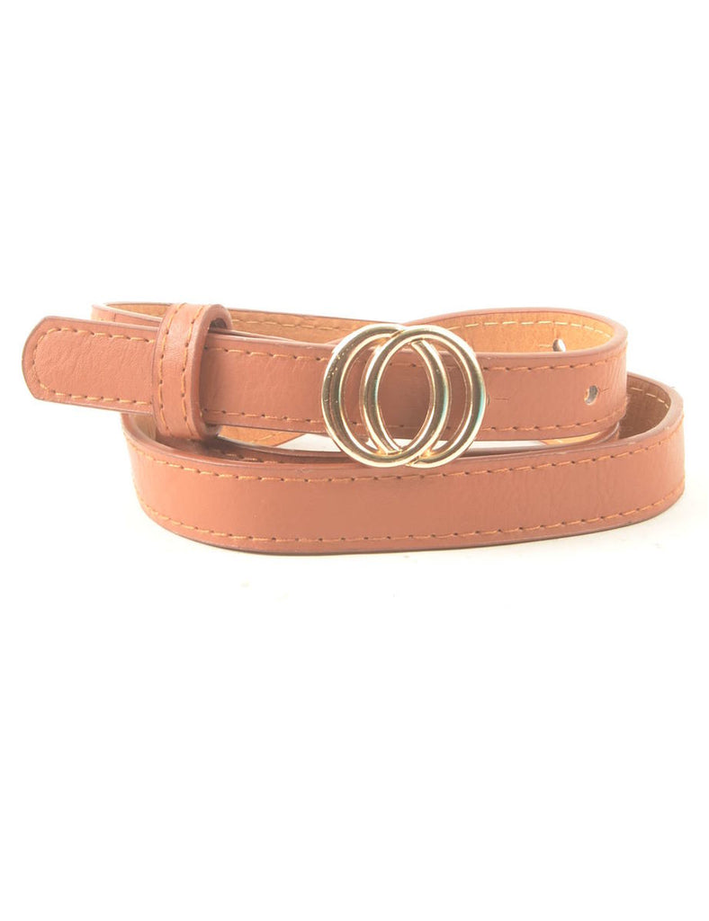 Leather Skinny Belt - M