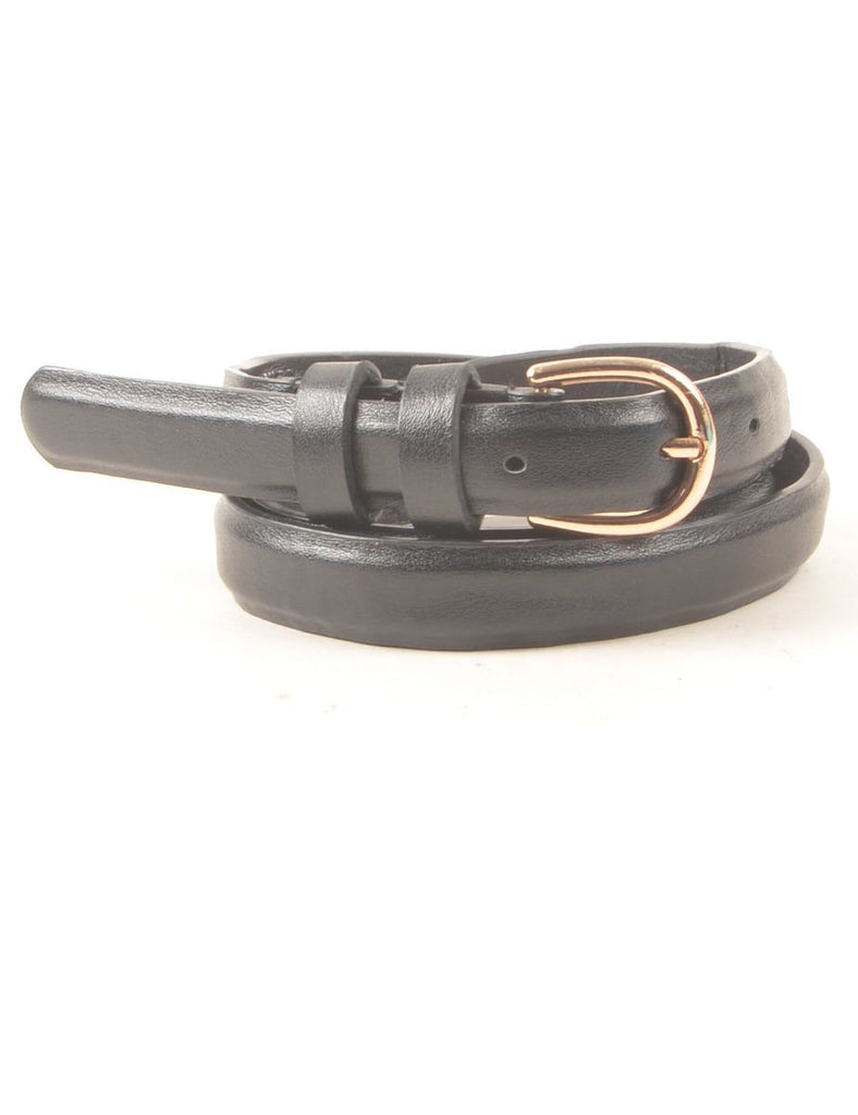 Leather Skinny Belt - M