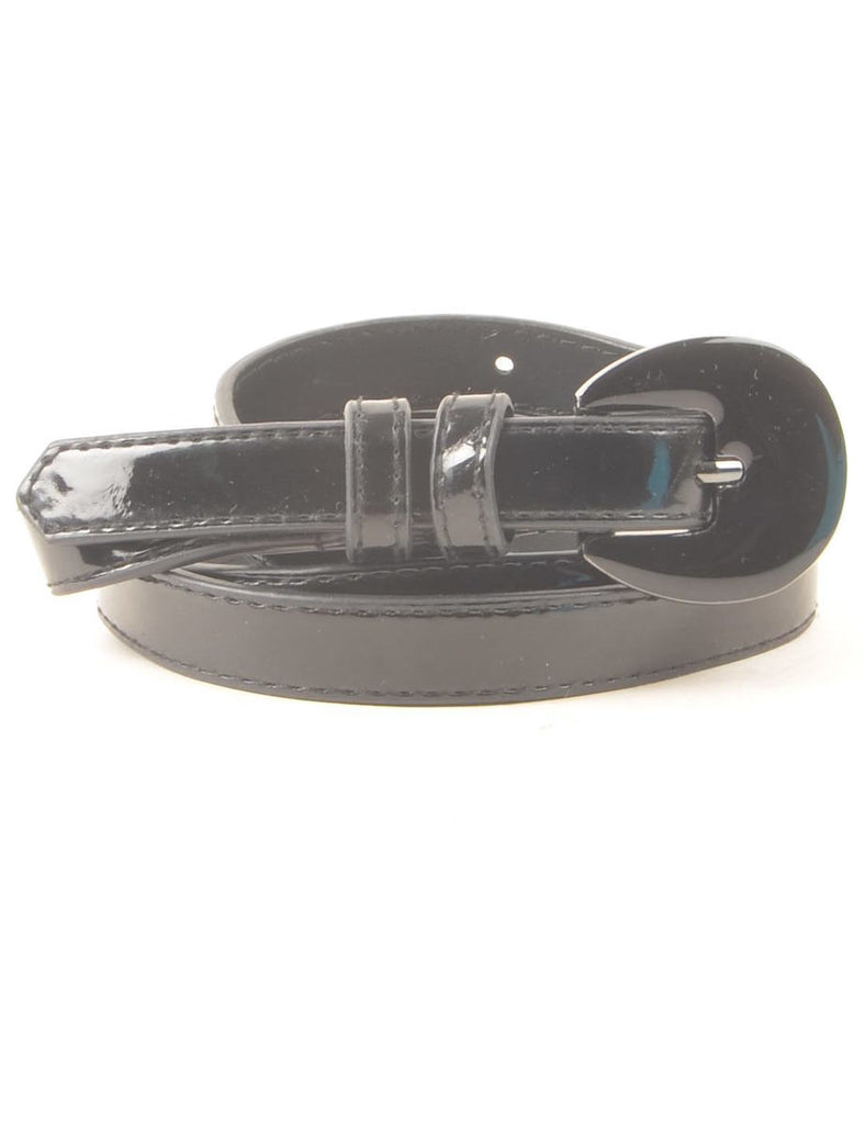 Leather Skinny Belt - M