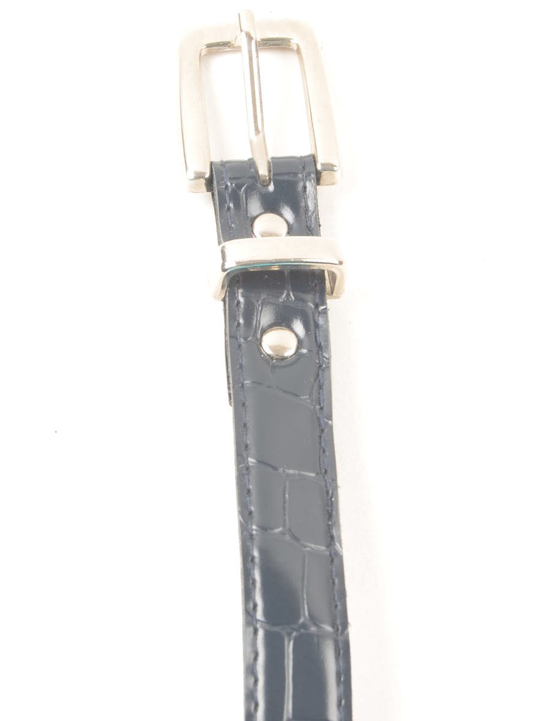 Leather Skinny Belt - M