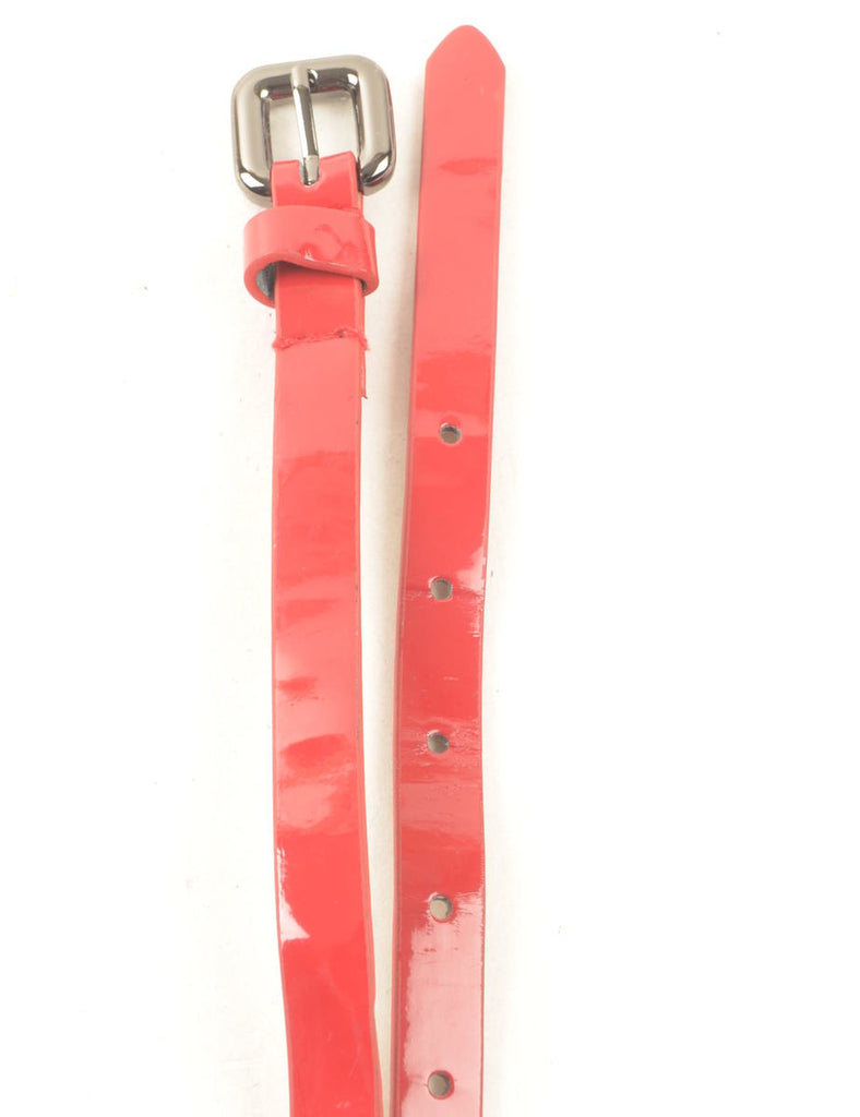 Leather Skinny Belt - M