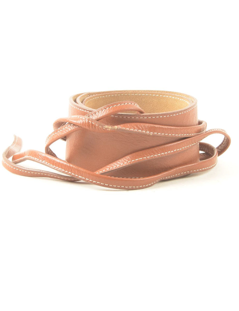 Leather Wide Belt - M