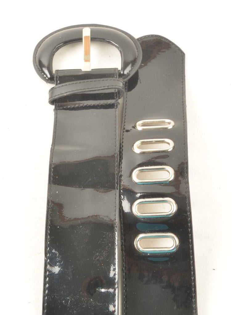 Leather Wide Belt - M