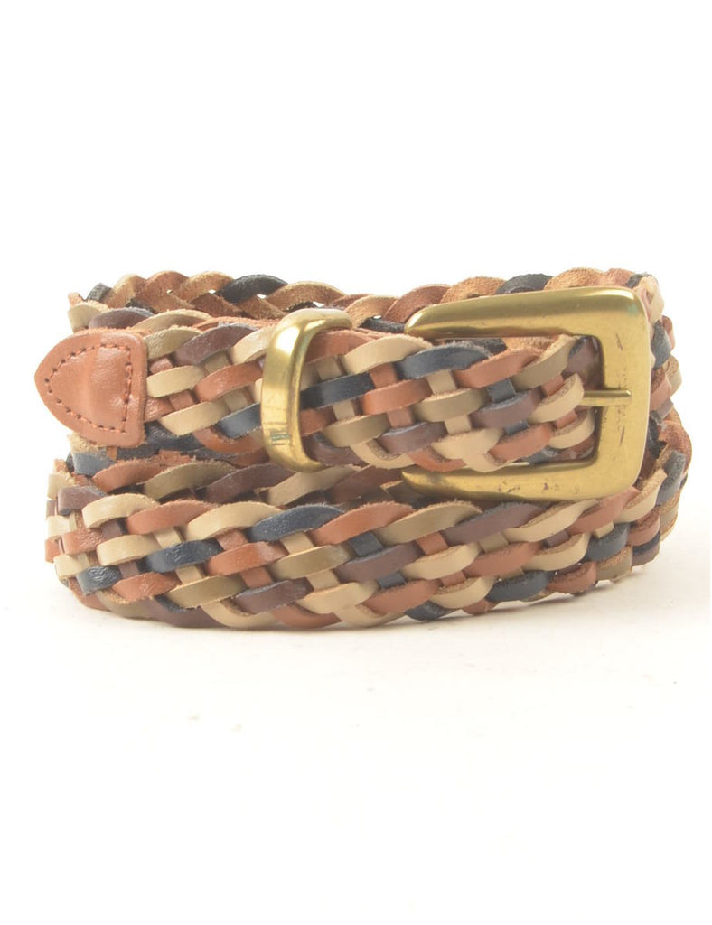 Leather Woven Belt - M