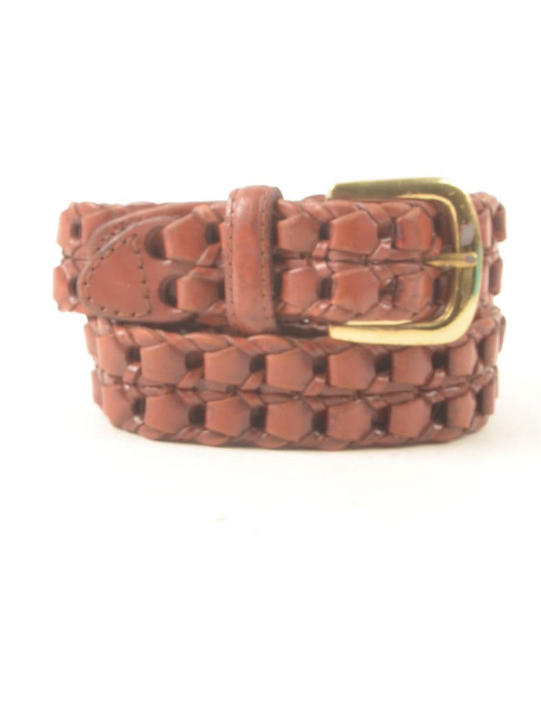 Leather Woven Belt - M