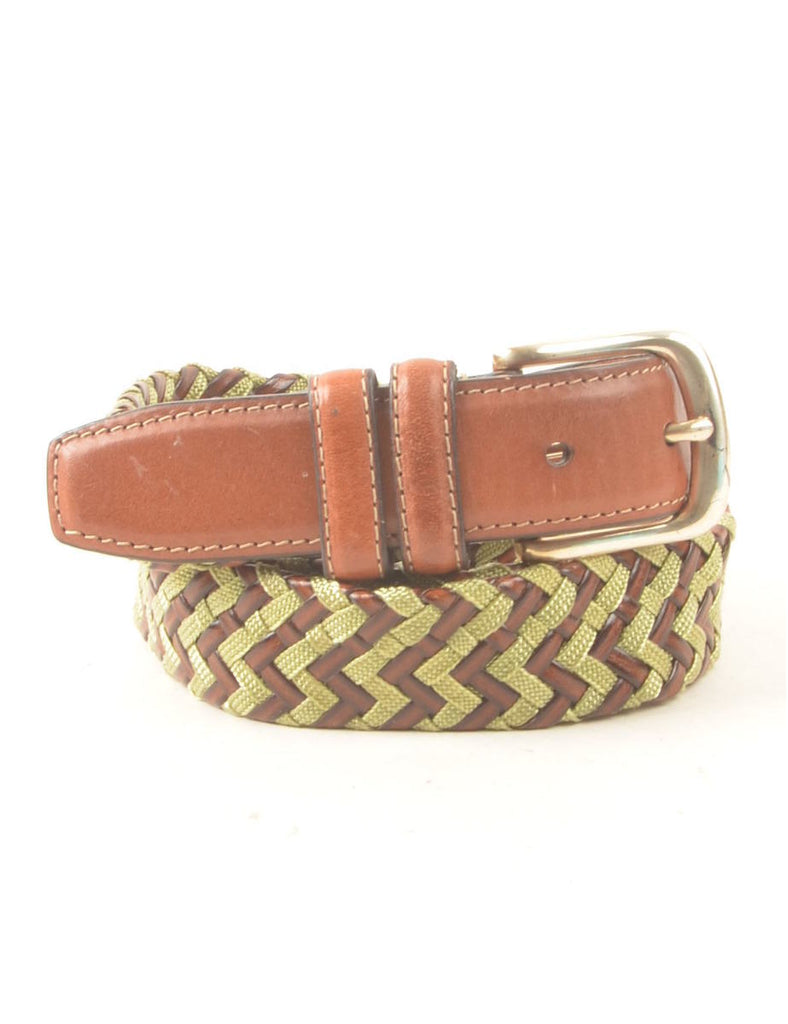 Leather Woven Belt - L