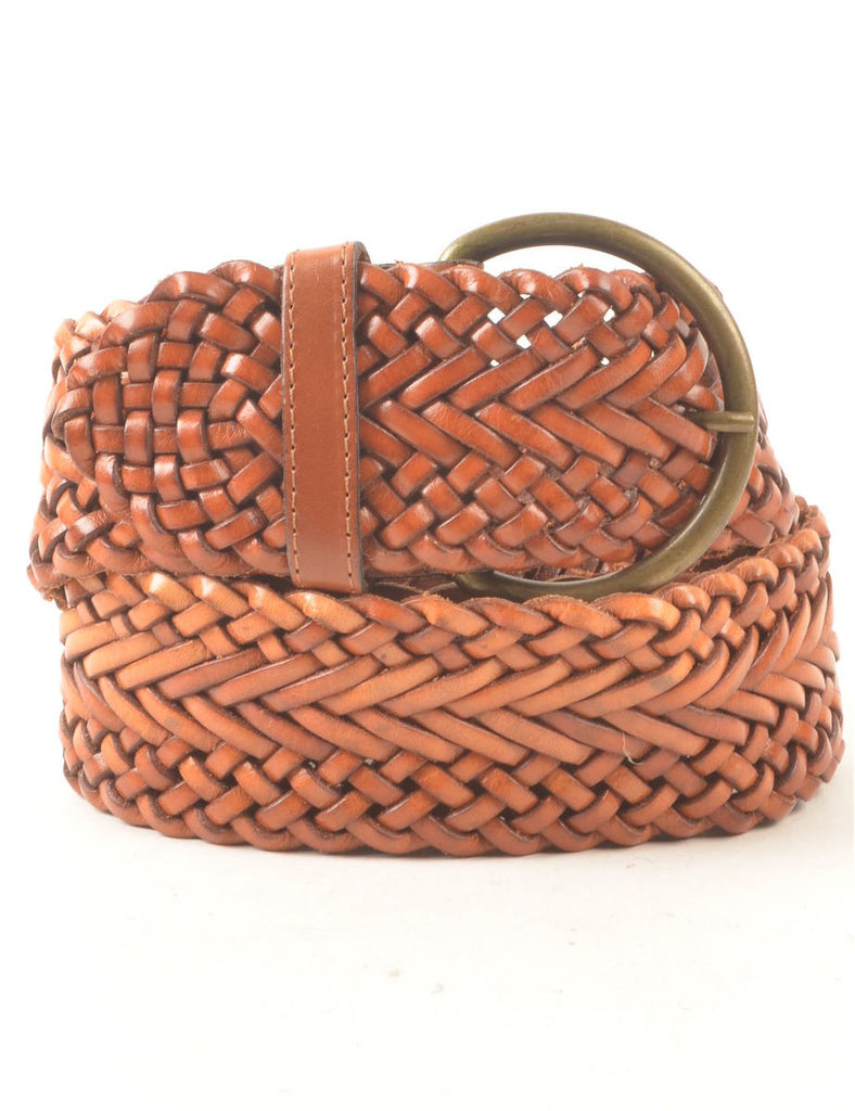 Leather Woven Belt - M