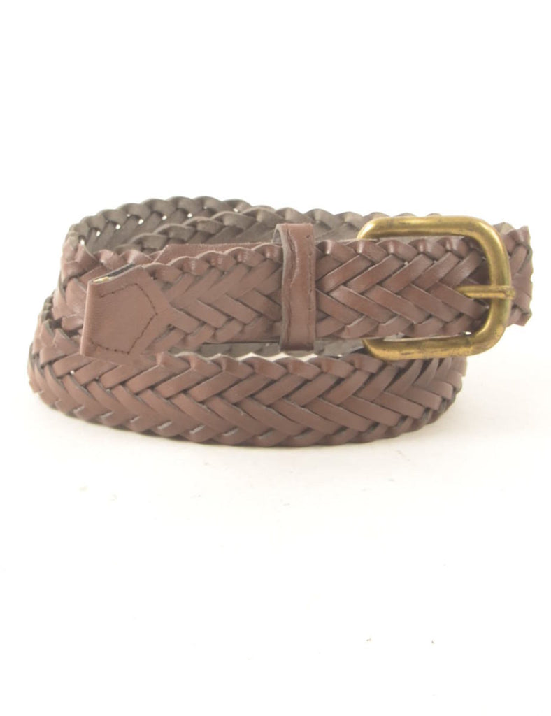 Leather Woven Belt - M