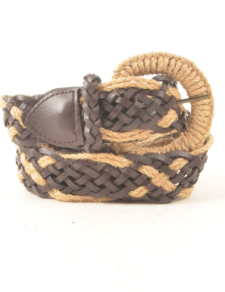 Leather Woven Belt - M