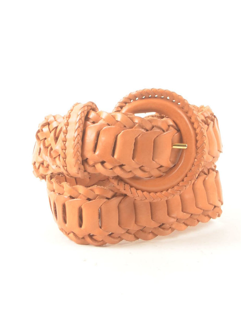 Leather Woven Belt - M